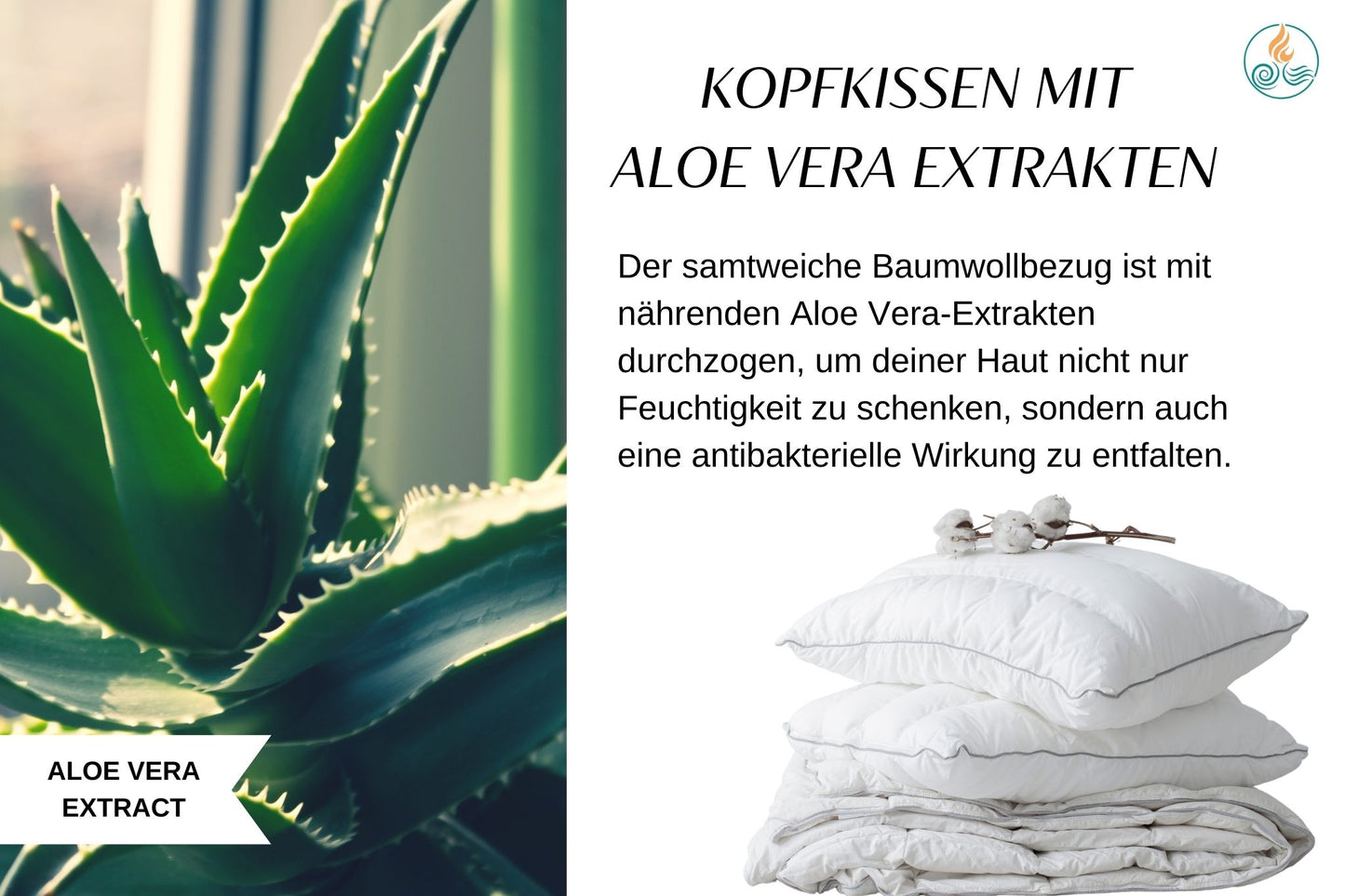 Kopfkissen Aloe Vera