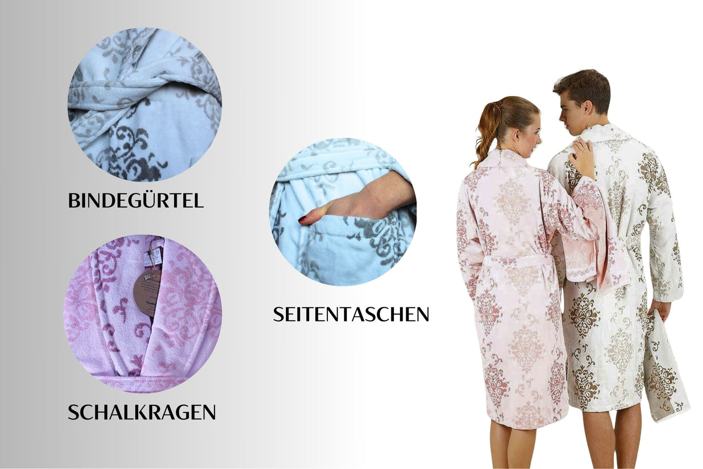 Özdilek Bademantel Saunamantel Sauna Dusche Robe Morgenmantel Hamammantel Unisex