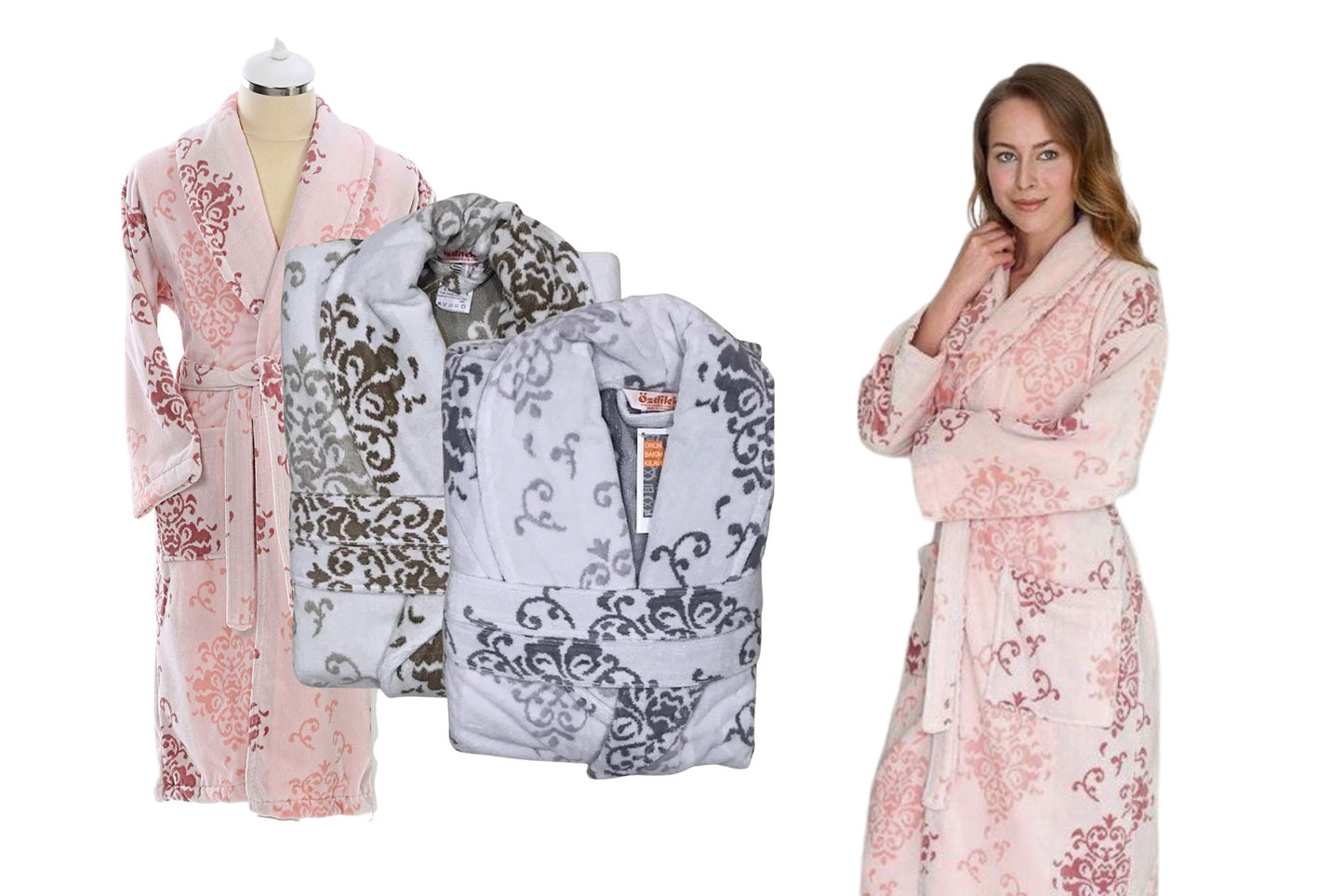 Özdilek Bademantel Saunamantel Sauna Dusche Robe Morgenmantel Hamammantel Unisex