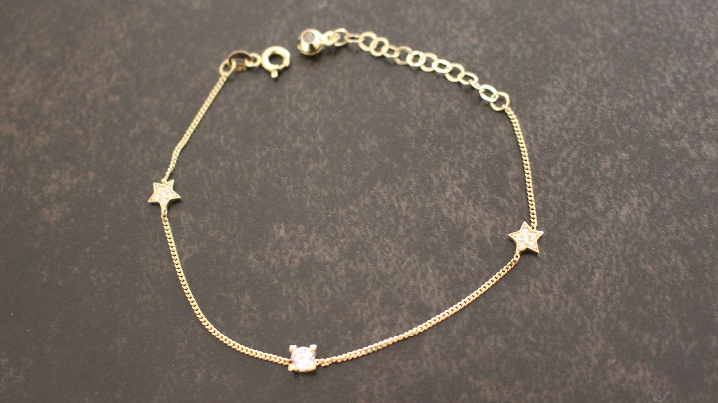Gold Armband 'Star' (585 14K Gold)