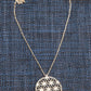 Silber Halskette mit Lebensblume-Anhänger in verschiedenen Farben