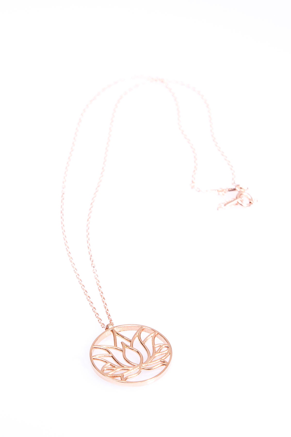 Silber Halskette mit Lotusblüten-Anhänger in verschiedenen Farben