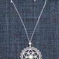 Silber Halskette mit Lebensblume-Anhänger in verschiedenen Farbe mit Zirkonium-Steinchen