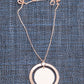 Silber Halskette mit Kreis-Anhänger in Silber & Roségold mit Zirkonium 'Ril'