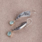 Silber Ohrringe mit Turmalin Edelstein im 'Boho-Design'