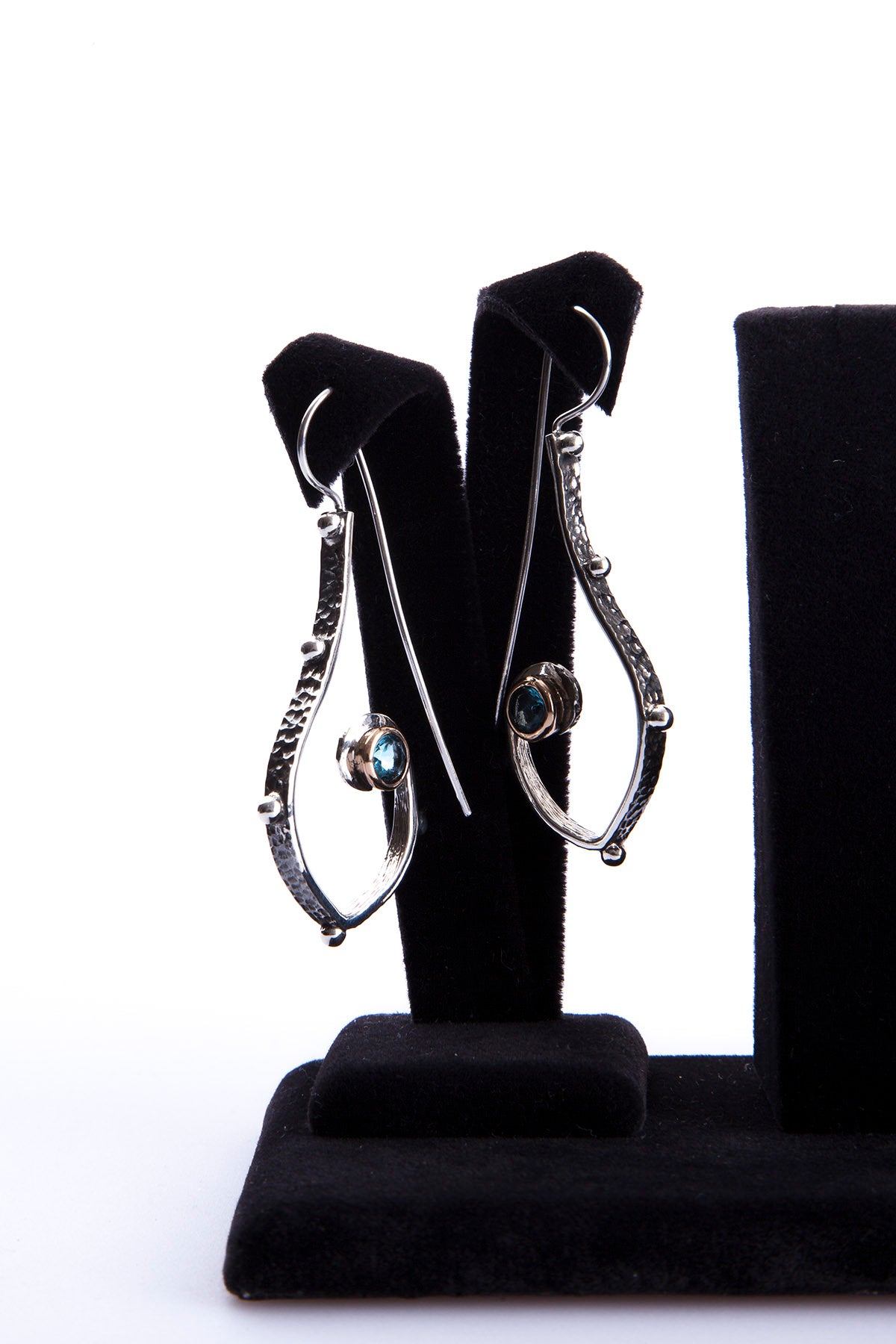 Silber Ohrringe 'Schnecken-Design' mit verschiedenen Edelsteinen