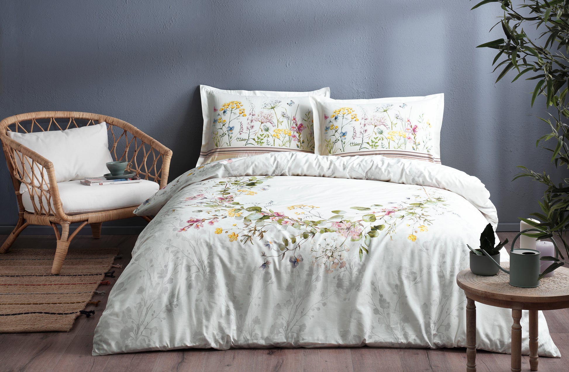 Özdilek Bettwäsche-Set Renforcé 'Jardin De Flor' 100% Baumwolle