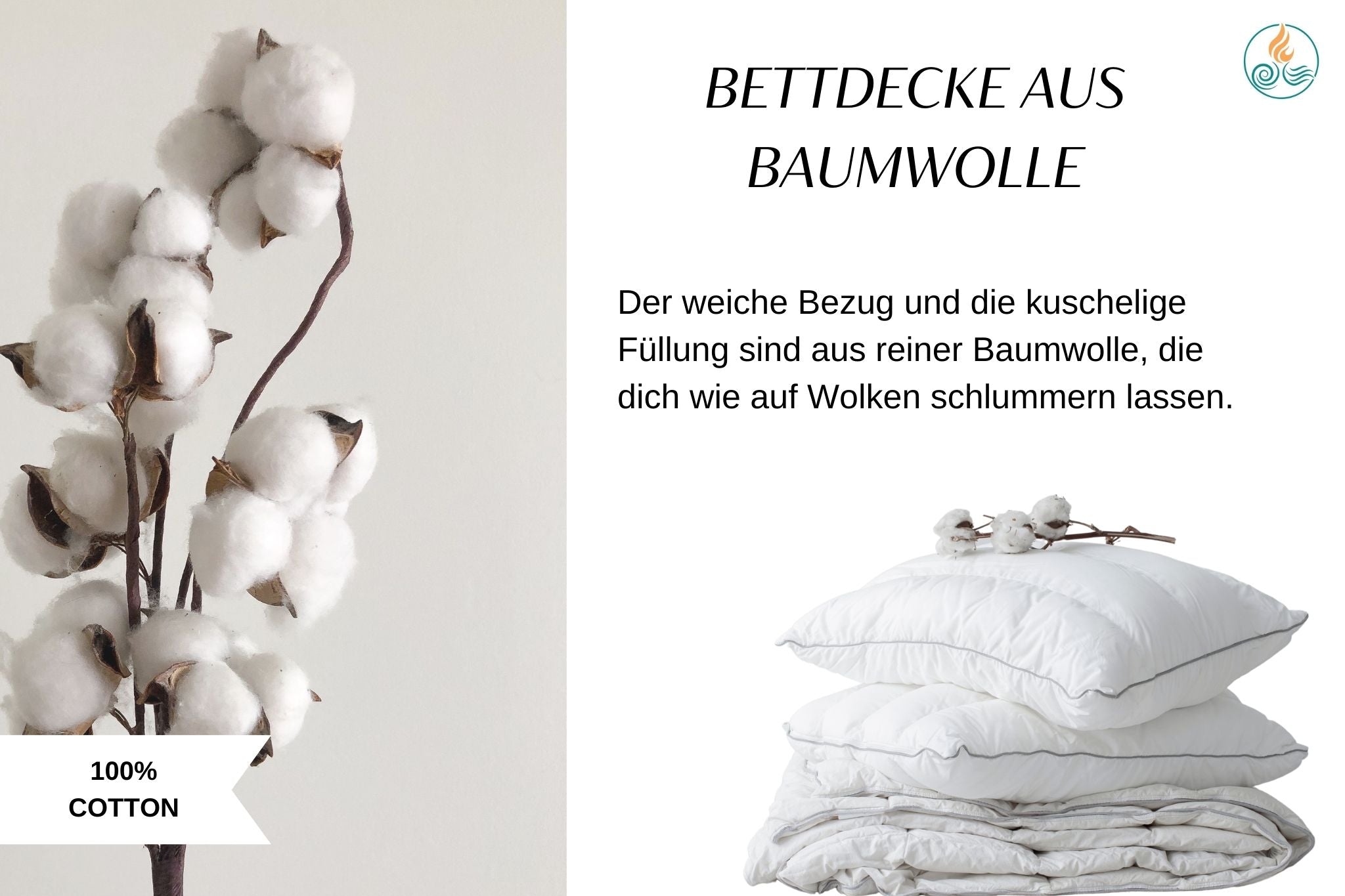 Duvet made of pure cotton