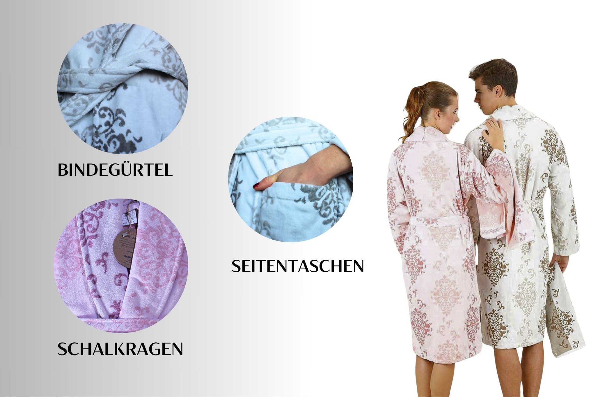 Özdilek Bademantel  Saunamantel Sauna Dusche Robe Morgenmantel Hamammantel Unisex