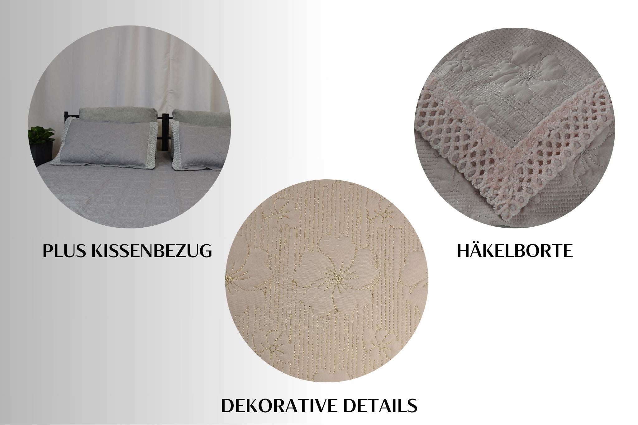 Özdilek bedspread set 'Harmony' in various colours 100% cotton