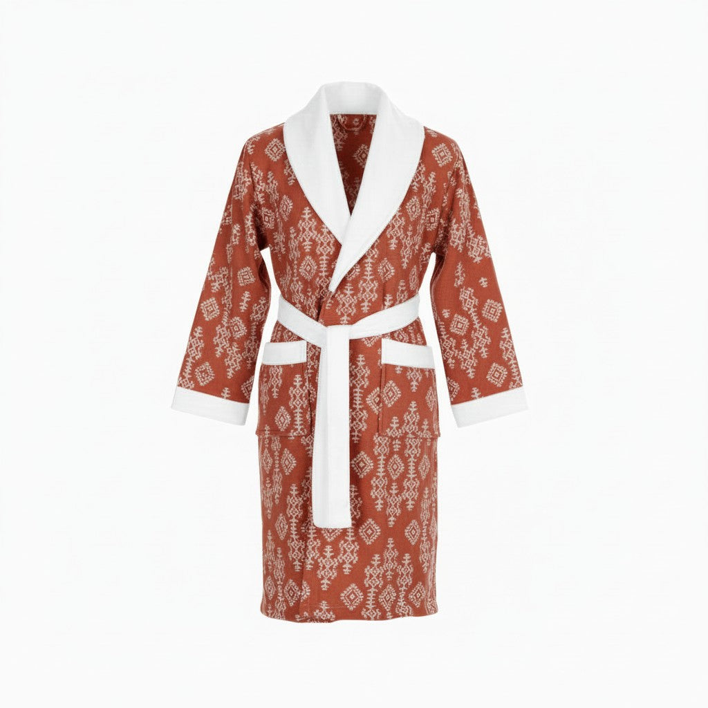 Özdilek bathrobe 'Valley' with shawl collar sauna robe sauna shower robe dressing gown hammam robe unisex