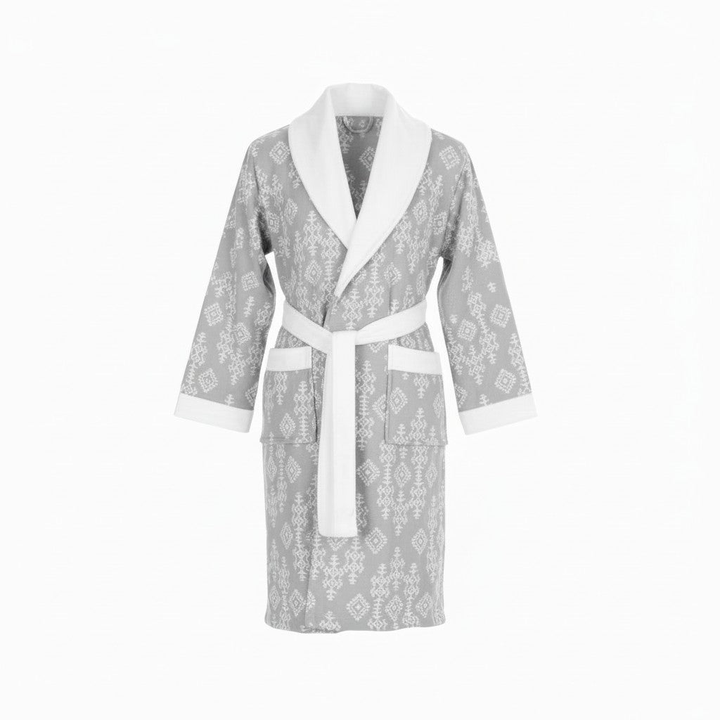Özdilek bathrobe 'Valley' with shawl collar sauna robe sauna shower robe dressing gown hammam robe unisex