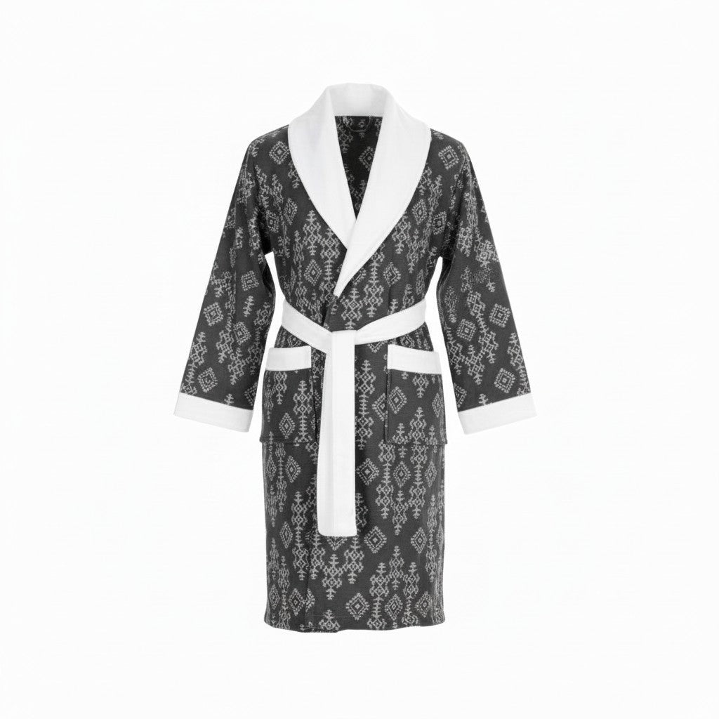 Özdilek bathrobe 'Valley' with shawl collar sauna robe sauna shower robe dressing gown hammam robe unisex
