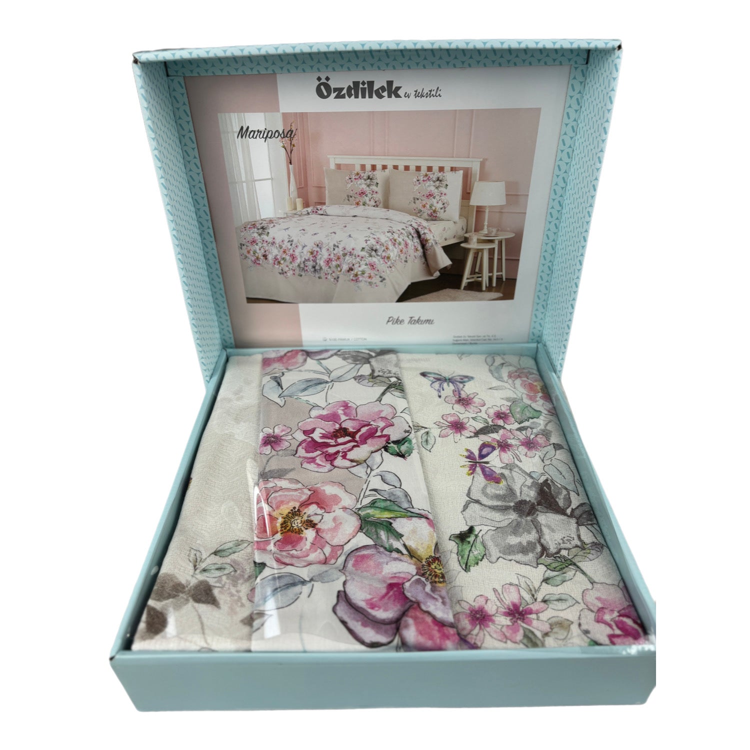 Özdilek Bedspread Set Pique Renforcé 'Mariposa' 100% Cotton