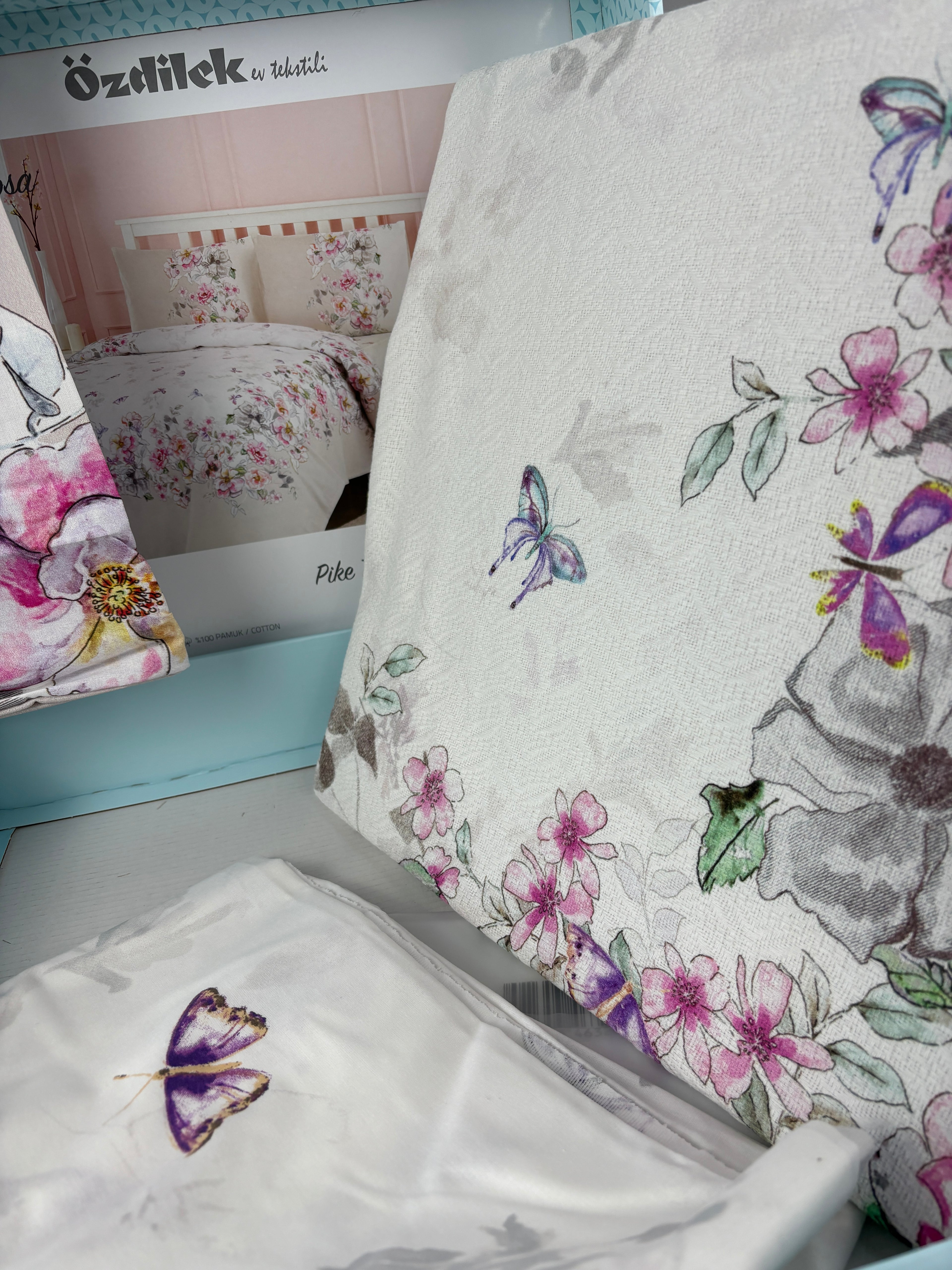 Özdilek Bedspread Set Pique Renforcé 'Mariposa' 100% Cotton