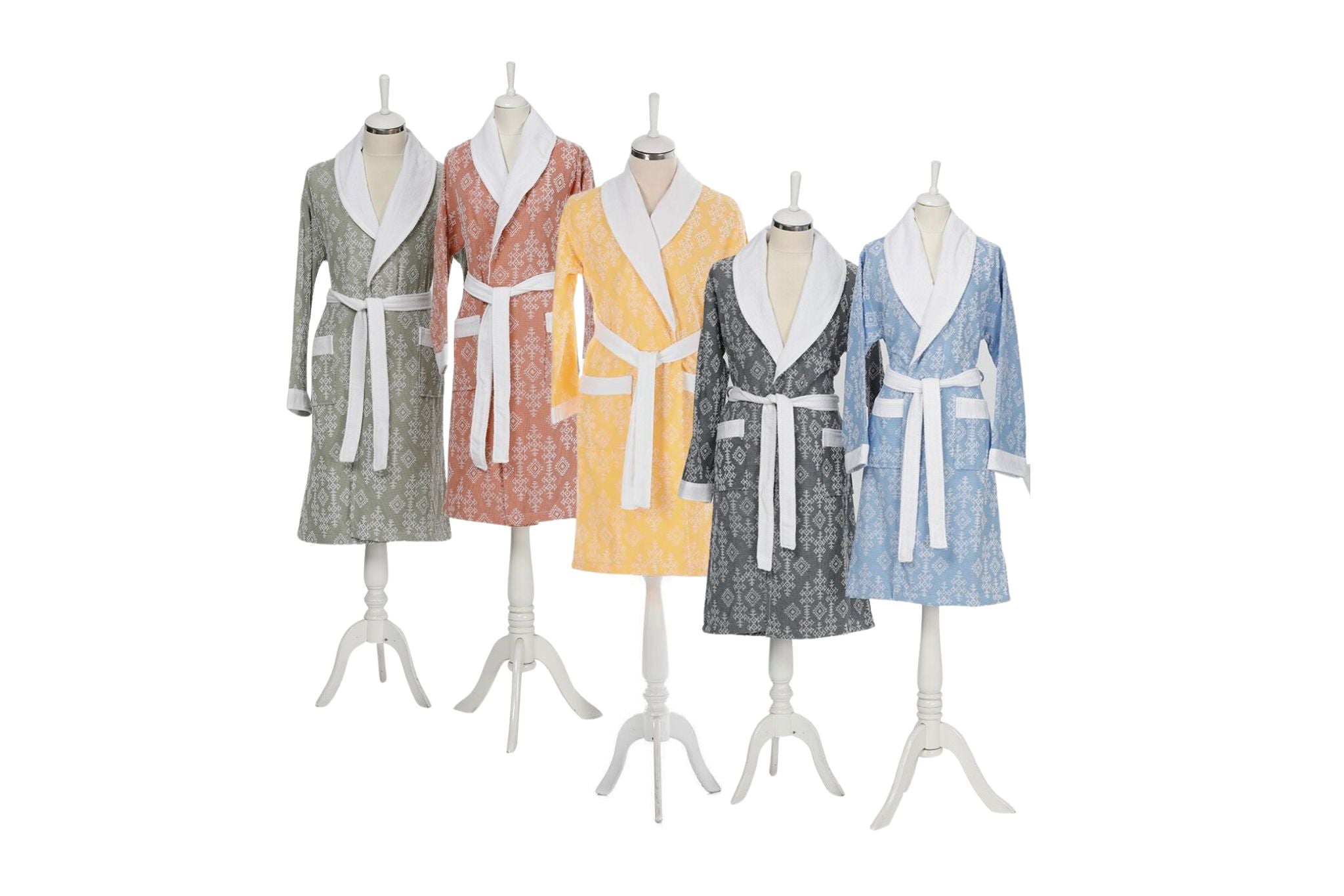 Özdilek Bademantel 'Valley' mit Schalkragen Saunamantel Sauna Dusche Robe Morgenmantel Hamammantel Unisex