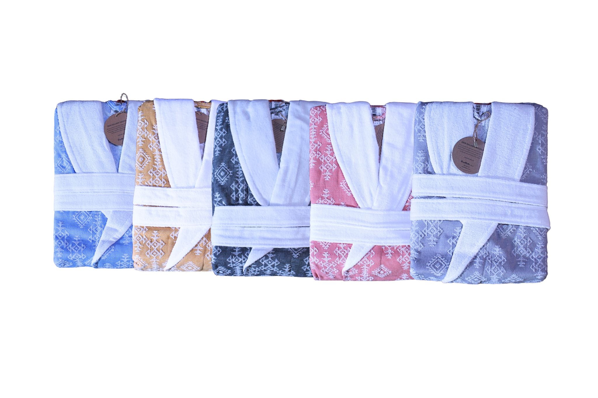 Özdilek Bademantel 'Valley' mit Schalkragen Saunamantel Sauna Dusche Robe Morgenmantel Hamammantel Unisex