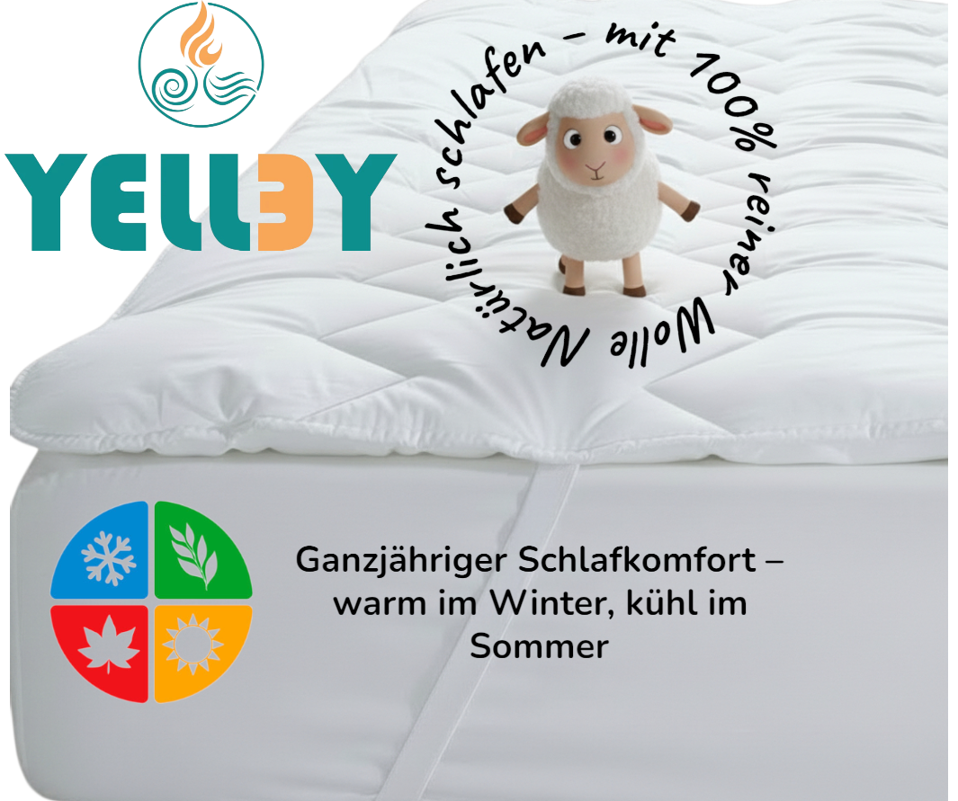 Woll Matratzen-Topper aus 100% reiner Schurwolle