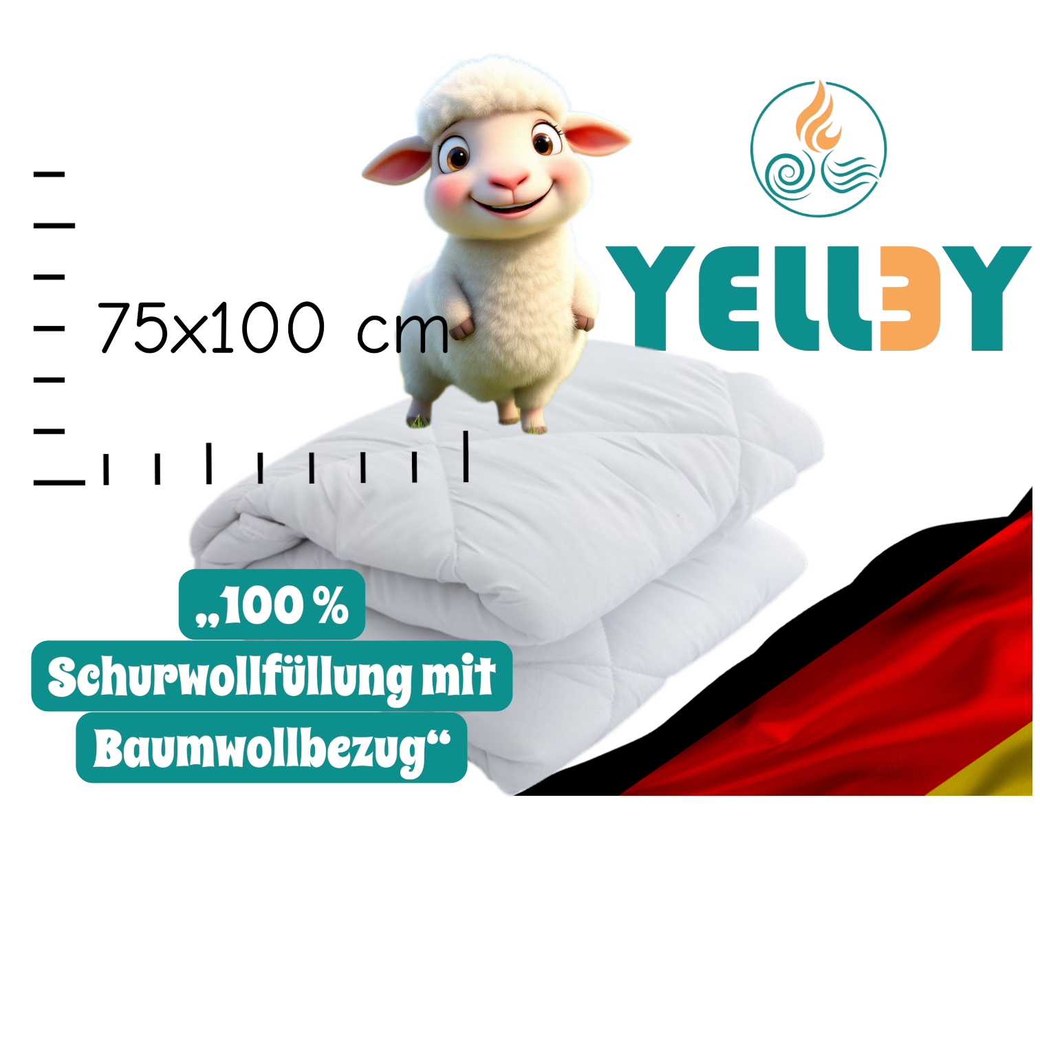 Baby Bettdecke 100% Schurwolle