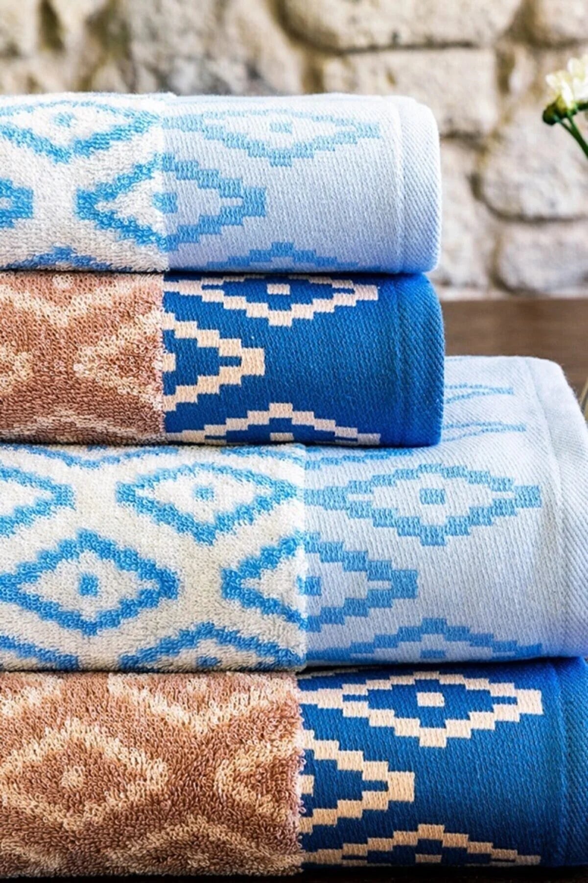 Bademantel-Set für Paare inkl. Handtüchern 'Seam'