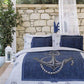 Özdilek Bettüberwurf-Set Renforcé 'Anchor Denim' 100% Baumwolle