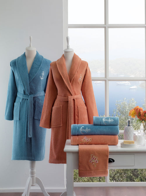 Bathrobe family set including towels 'Rozen'