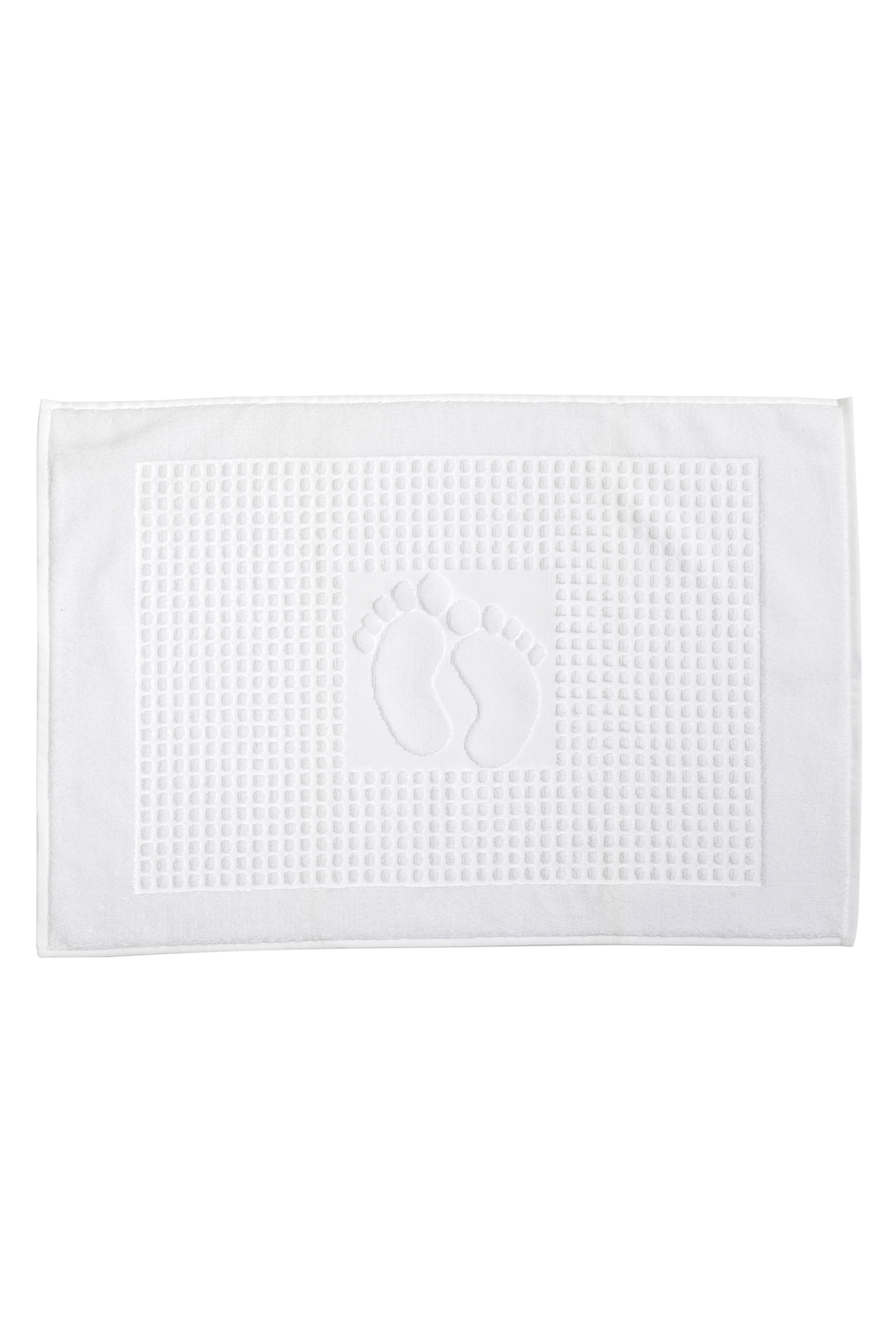 Set of 3 cotton bath mats 'Feet' made of terry cloth (5 colours)