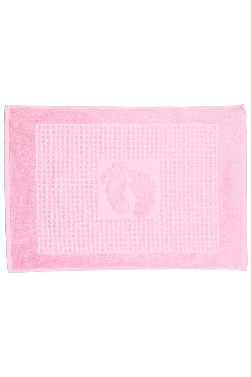 Set of 3 cotton bath mats 'Feet' made of terry cloth (5 colours)